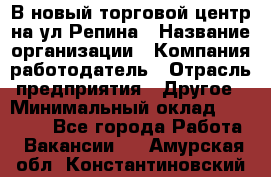 В новый торговой центр на ул Репина › Название организации ­ Компания-работодатель › Отрасль предприятия ­ Другое › Минимальный оклад ­ 10 000 - Все города Работа » Вакансии   . Амурская обл.,Константиновский р-н